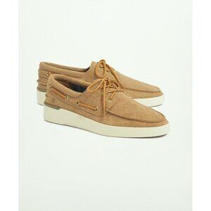 Brooks Brothers Sperry x A/O Cup 3-Eye Tan Suede Boat Shoes TAN - Men's Size 11